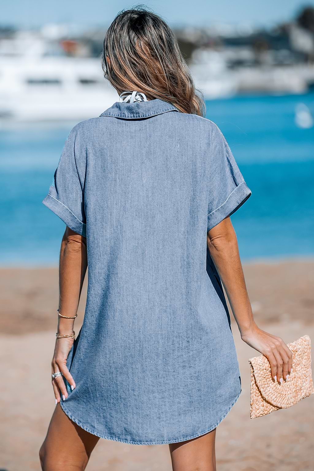 Denim Daydream Mini Shirt Dress