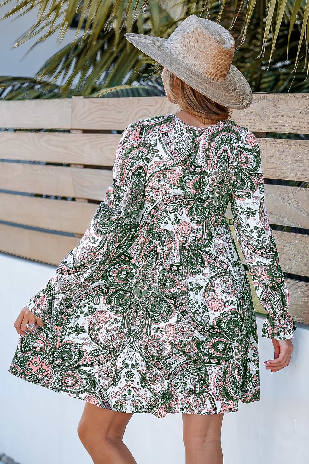 Enchanted Paisley Mini Dress