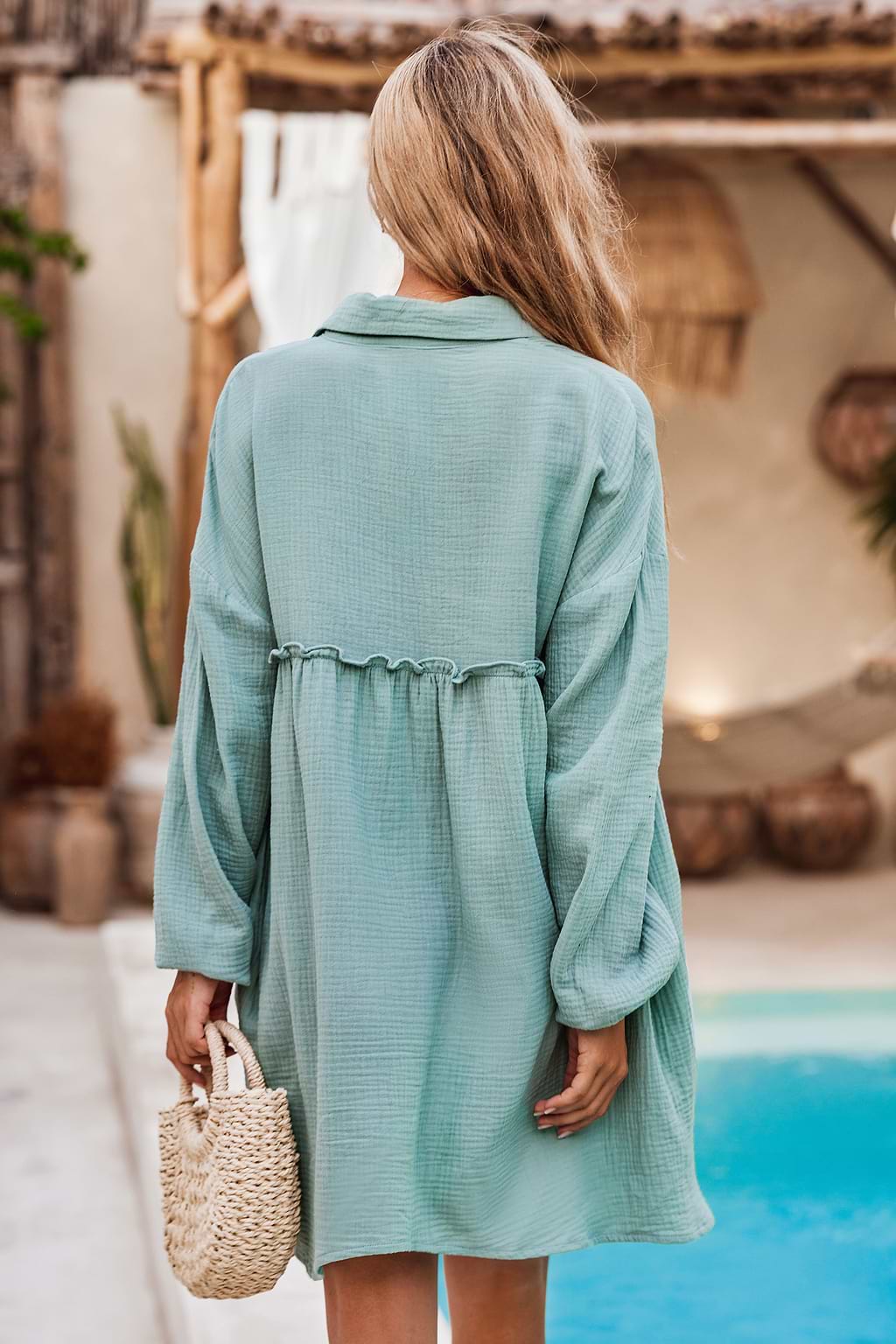 Mint Serenity Shirt Dress