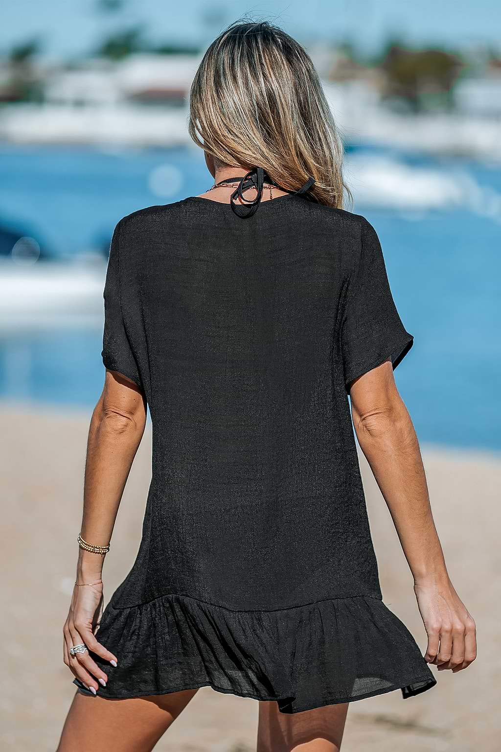 Decorative Flounce Hem Cover-Up