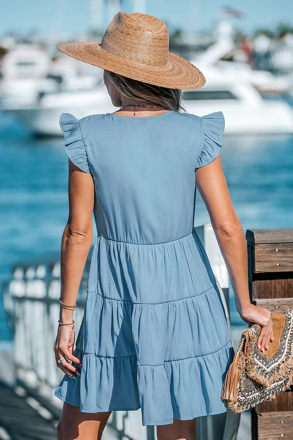 Alice Blue Flutter Dress