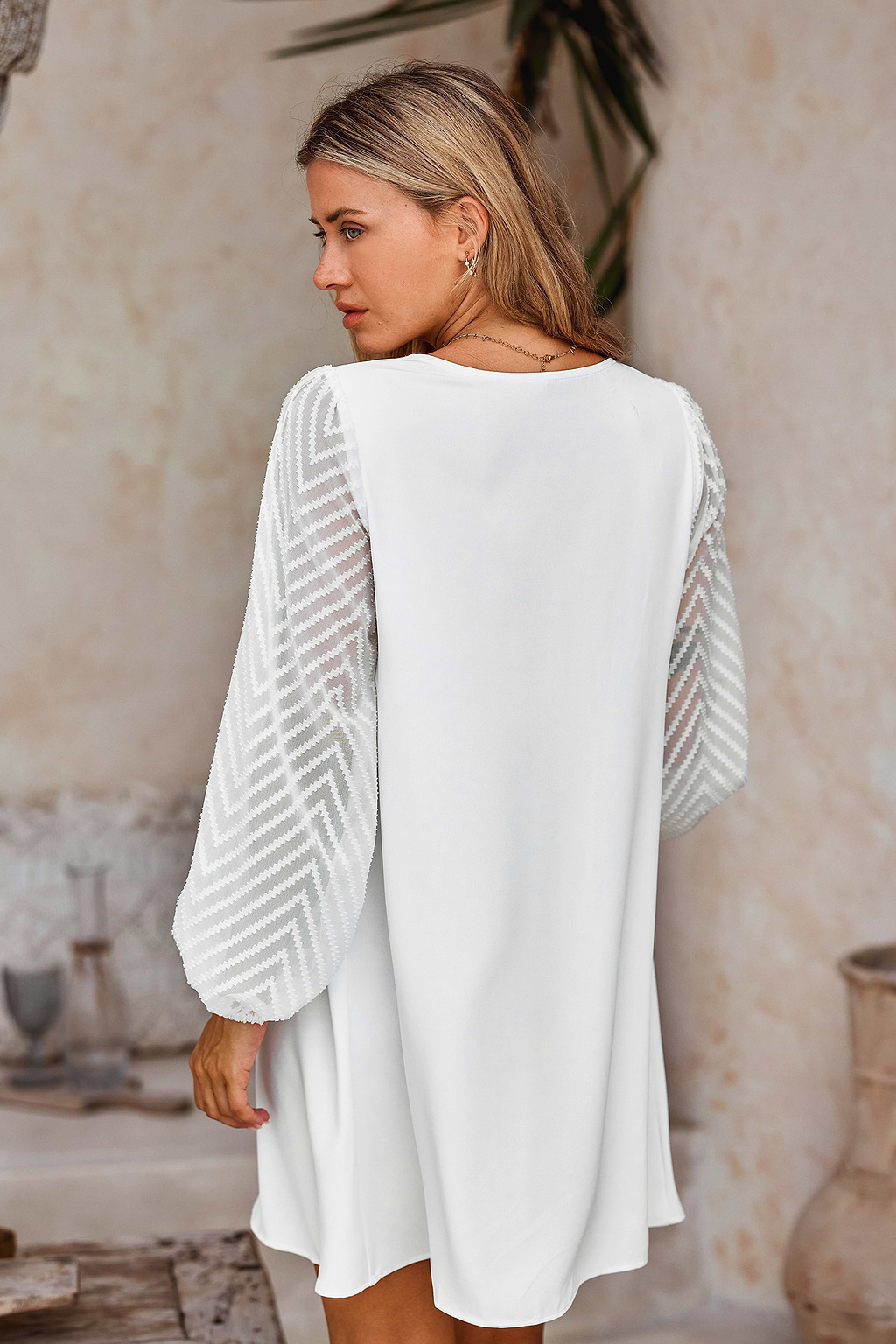 Robe mini à chevron