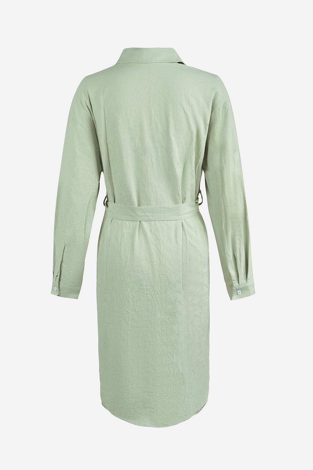 Pistachio Button-Up Shirt Dress