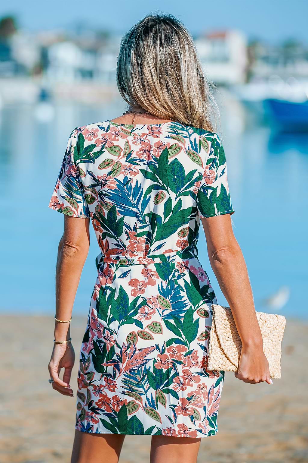 Floral Wrap Mini Dress