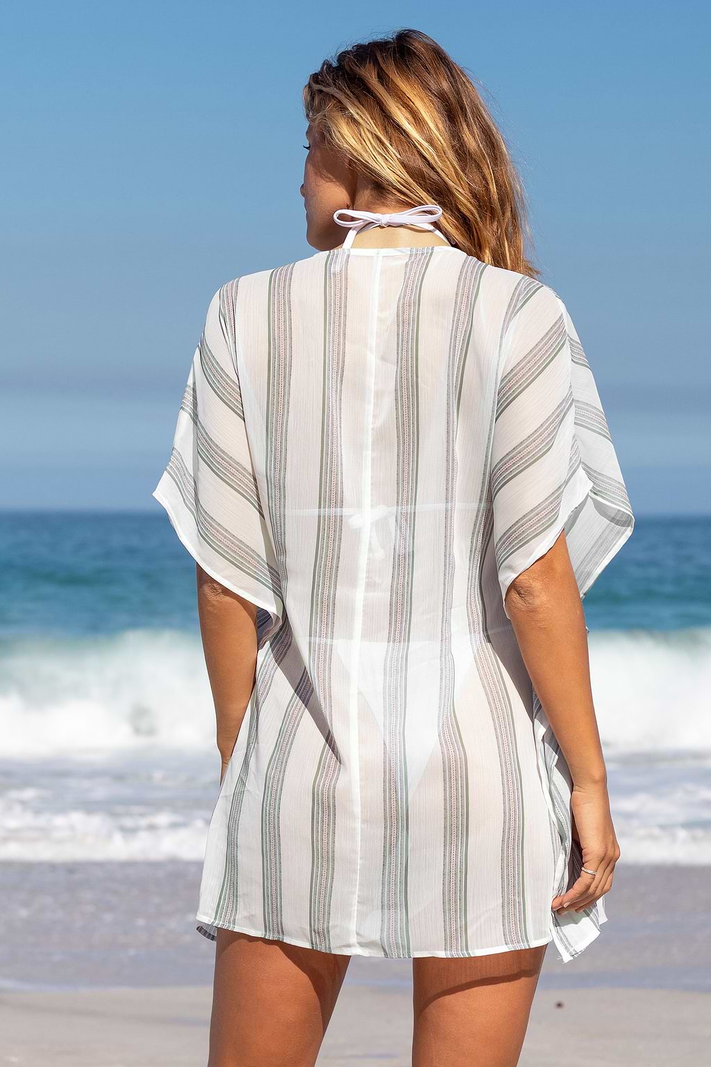 Striped & Smocked Mini Cover-Up