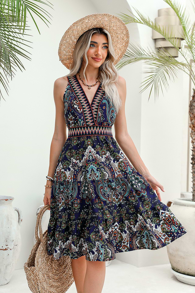 boho embroidered dress Camille Maxi Dress White / L main image 0