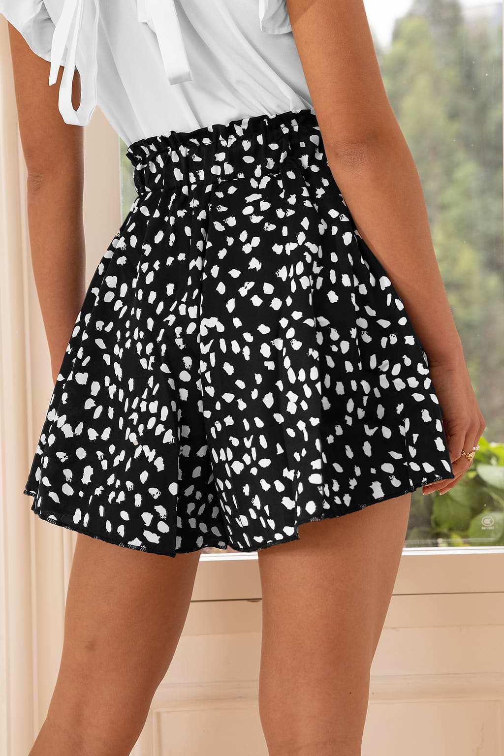 Black & White Dotted Shorts