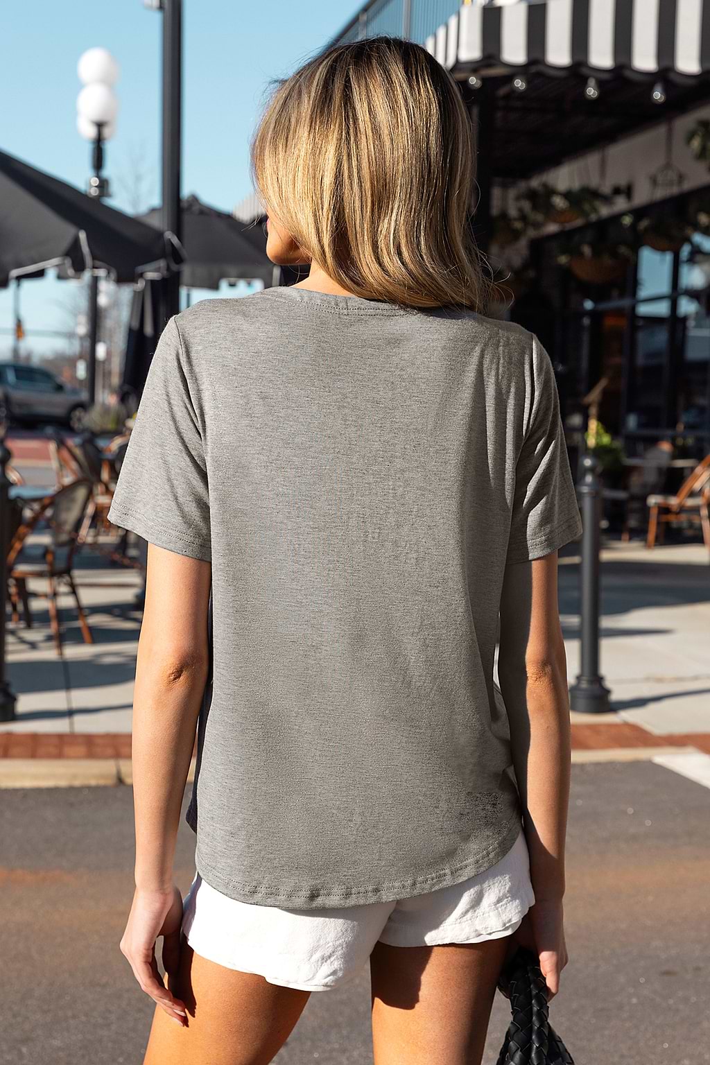 T-shirt en jersey à manches courtes gris