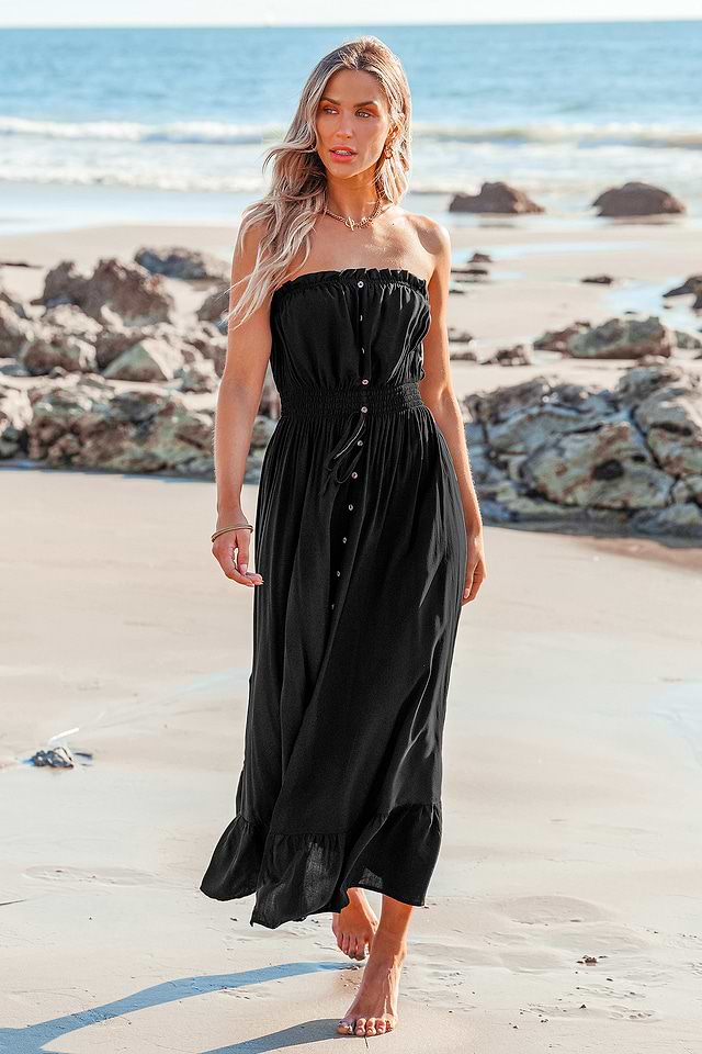 smocked waist beach dress Ophelia Dress main image 1