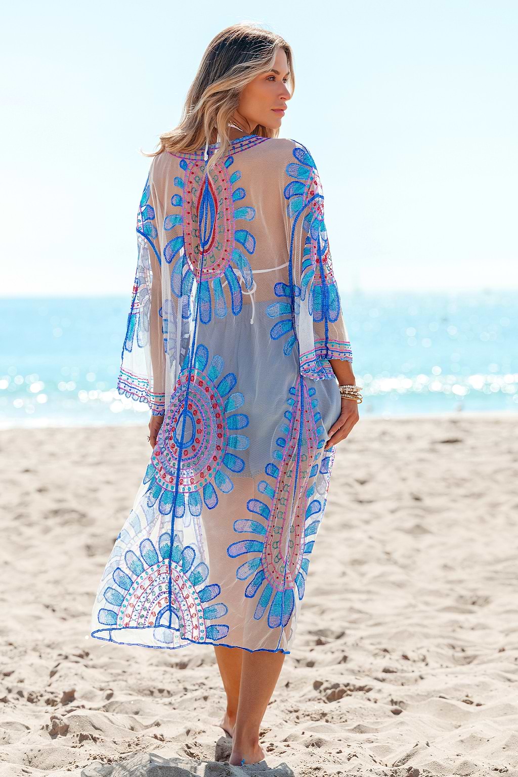 Durchsichtiger Kimono mit offener Taille