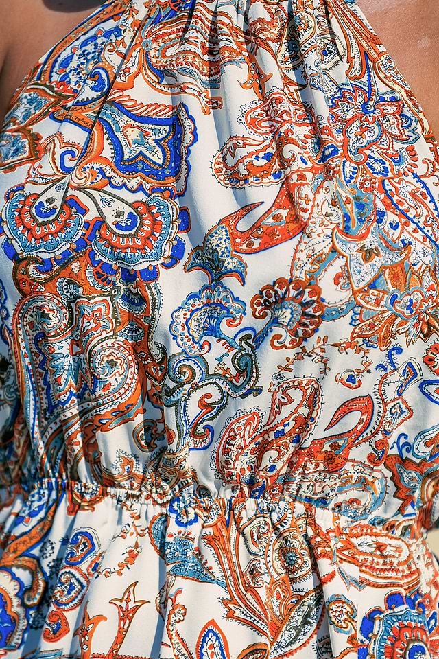 paisley printed boho ruffle maxi dress product info and reviews CUPSHE Women's Boho Paisley Maxi Dress V Neck Cap Sleeve Smocked Ruffled A Line Long Summer Dresses Green Paisley, S at Amazon Women's Clothing store