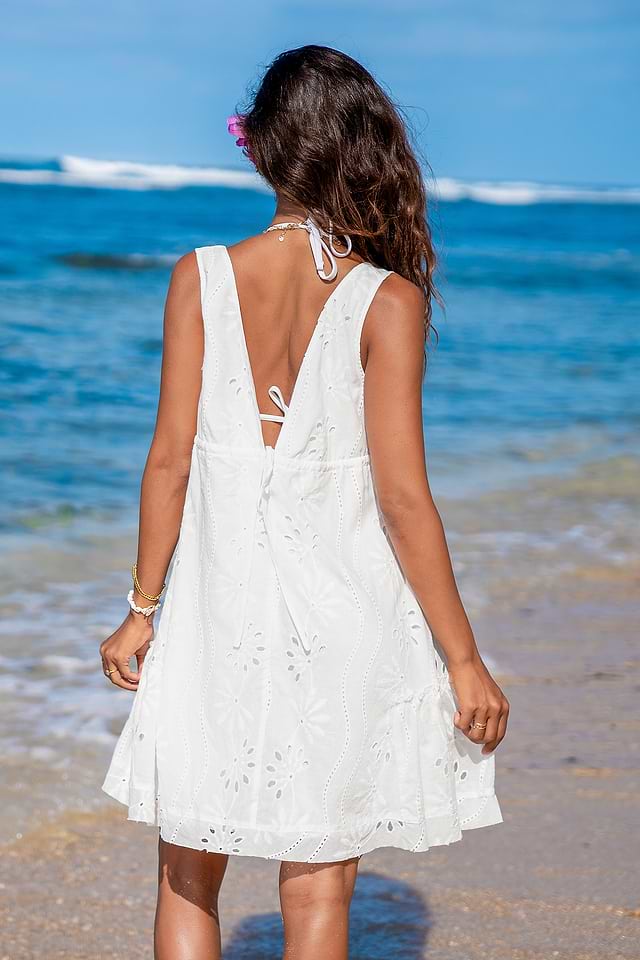 sachin and babi light blue dress Waffle Babydoll Dress || Gingerbread - $22.00 main image 0