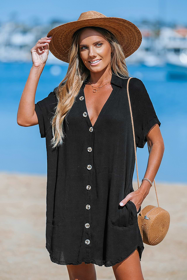 chinese dress ladies Beach Cover Up from Gauzy Linen 'Amanda'
