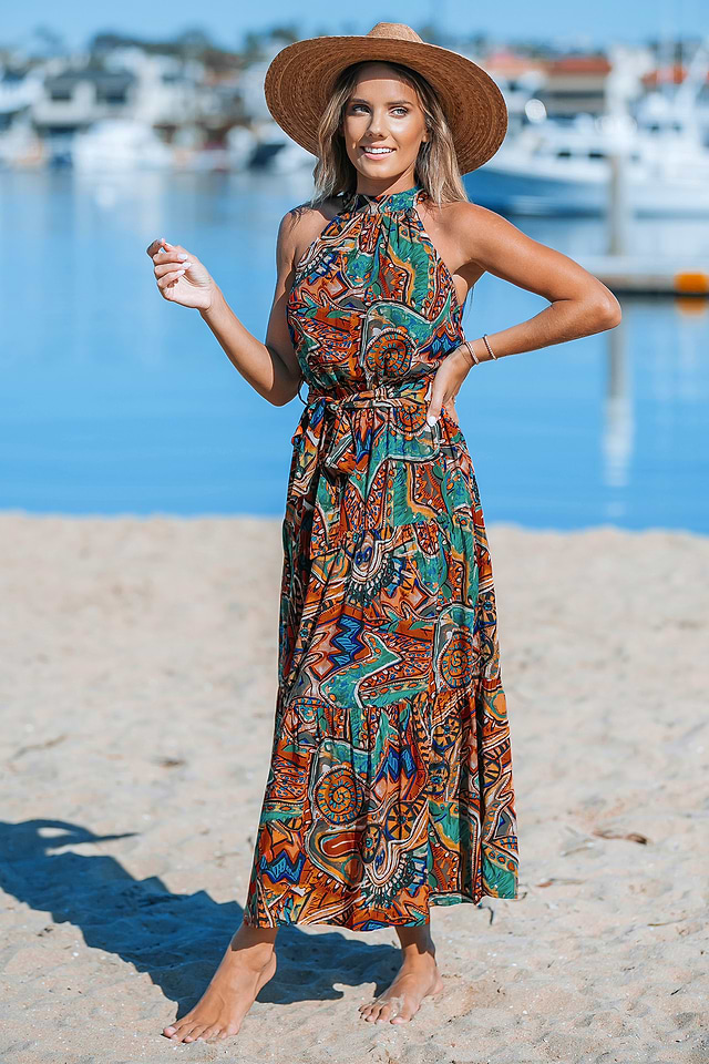 princess polly baby blue dress Bohemian Holiday Maxi Dresses Boho Maxi Dress Bluebird Print 