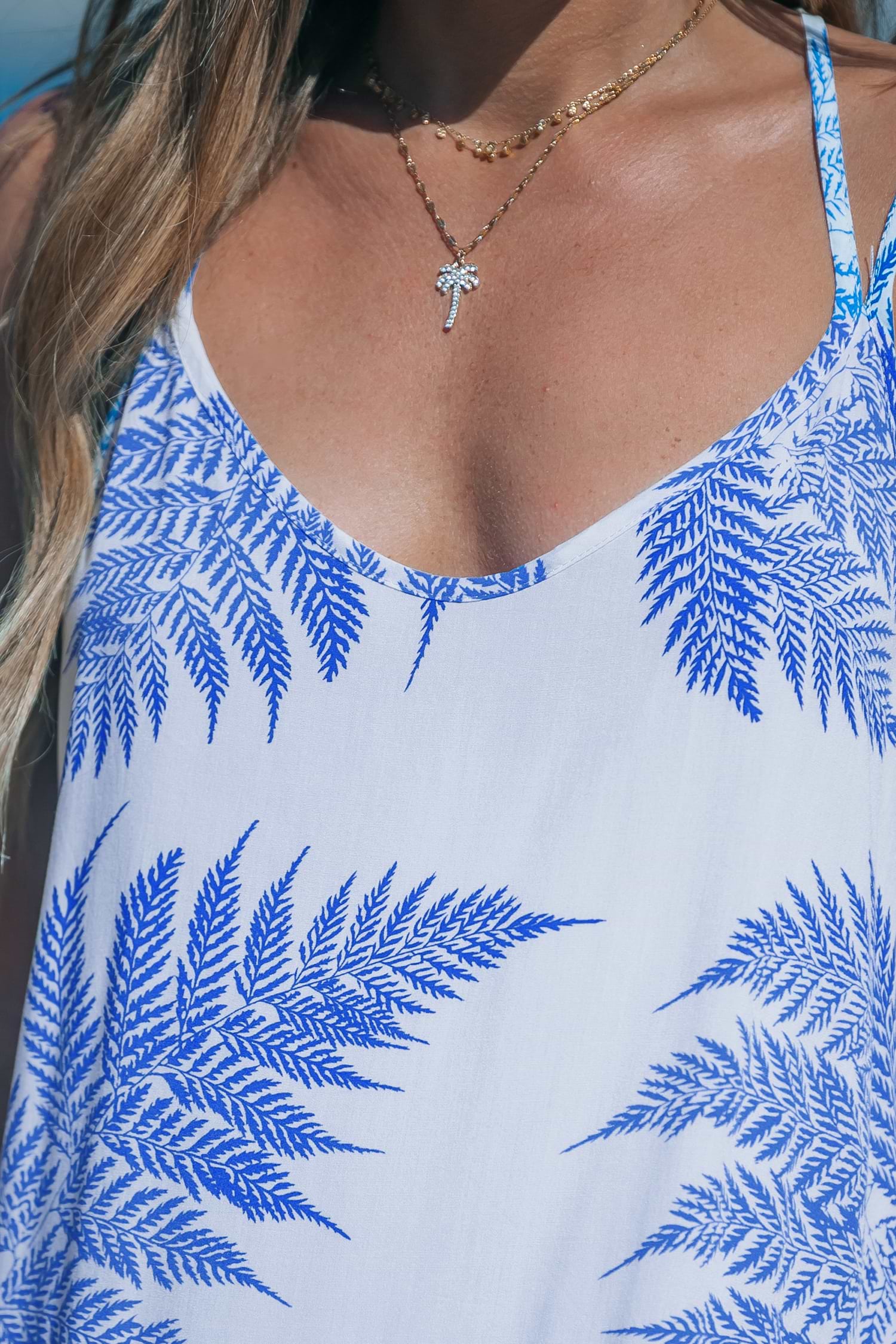 ★Since Then★ Tropical sleeveless mini dress Tropical Sleeveless Mini Dress – Effortless Vacation Style