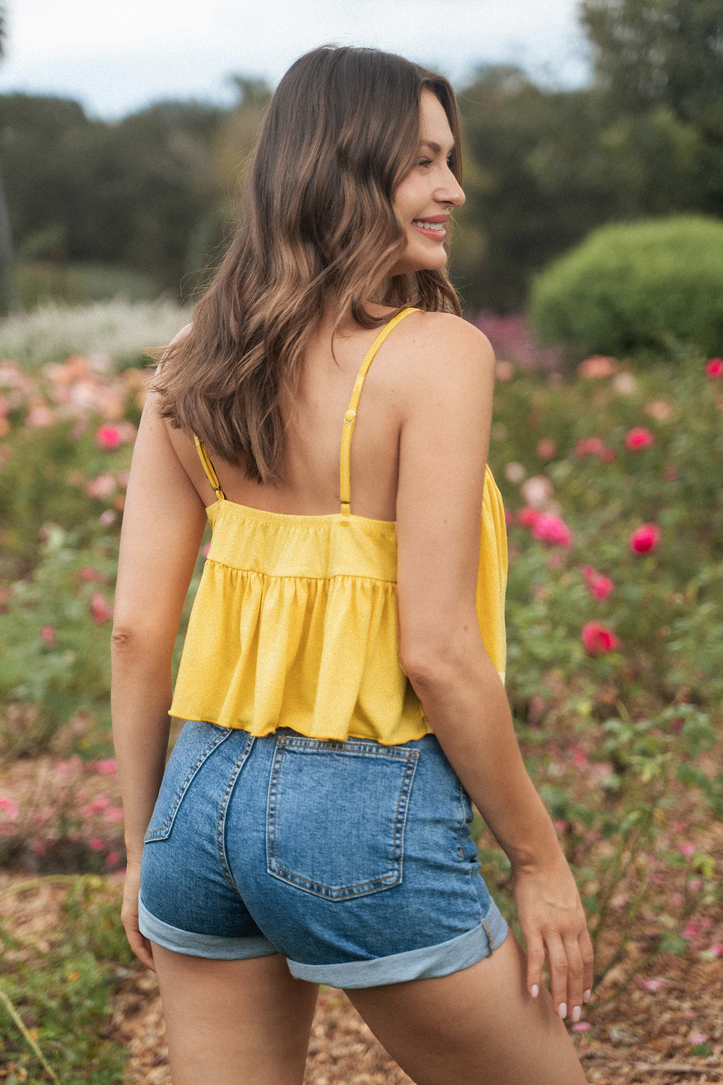 Sunshine Yellow Lace Sweetheart Cami