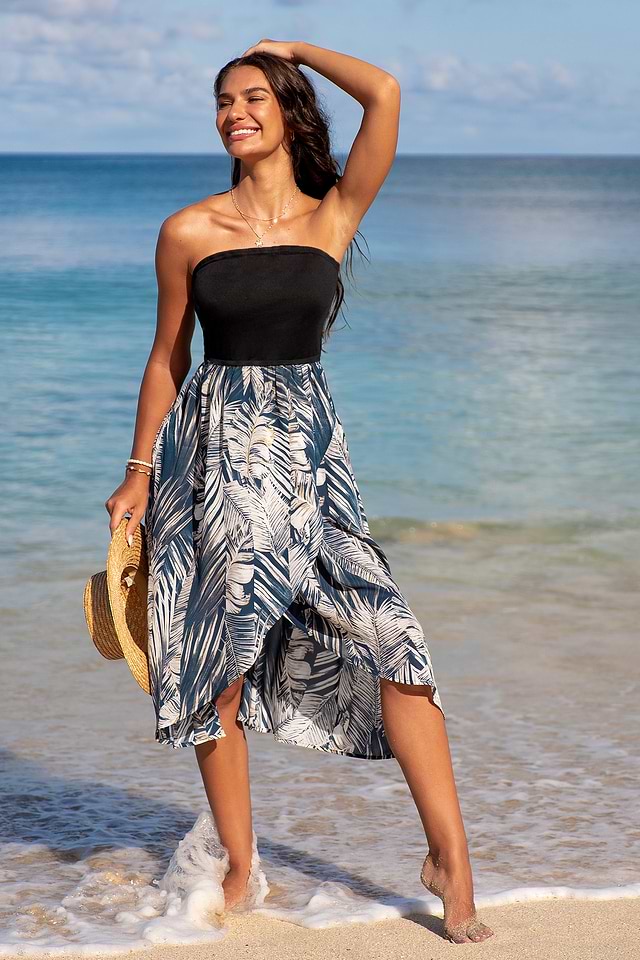 slim fit dress slacks Off to The Coast Sky Blue Colorblock Midi Dress, Large - The Mint Julep Boutique