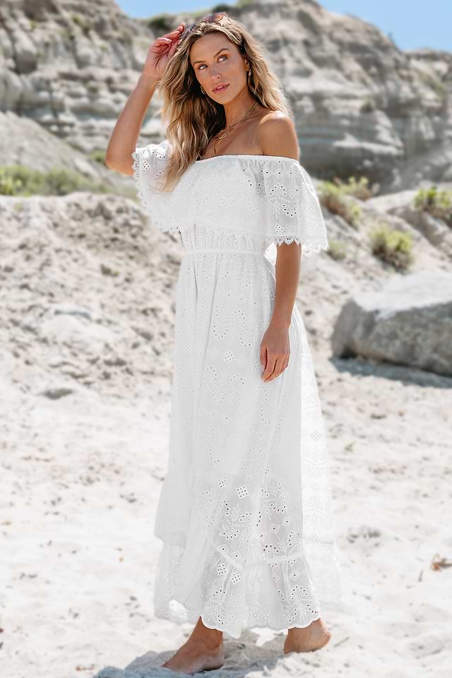 green emerald velvet dress Happy Sailed Summer Dresses for Women 2024 Smocked High Waist Sundress  Short Ruffle Sleeve A-Line Bohemian Maxi Dresses White Small at Amazon  Women's Clothing store main image 0