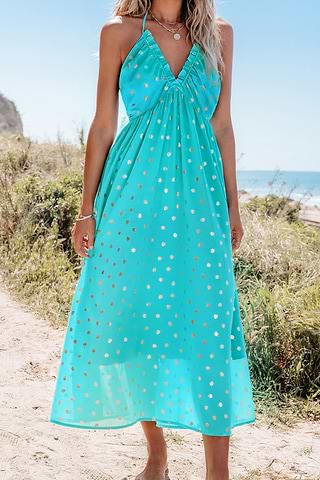 Cupshe Vestido Largo Lunares Negro Cómo Combinar Vestidos De