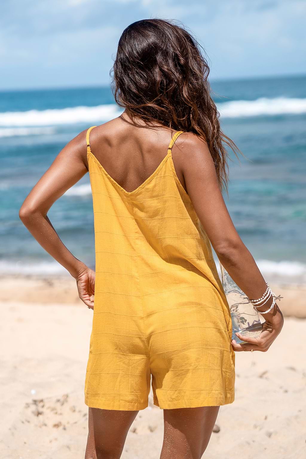 Reine Baumwolle Cami-Strampler mit Knopfleiste