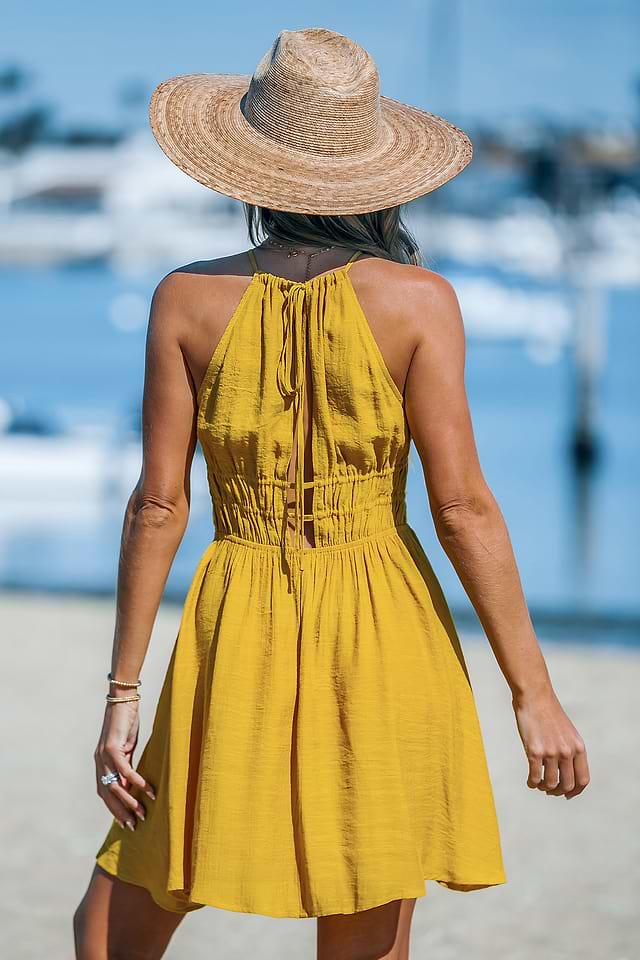 Ruched Cutout Cover-Up Mini Dress