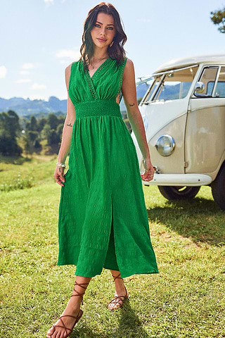 Dames Jurken Only Jurk Panterprint Groen Onlhannover S/S Shirt