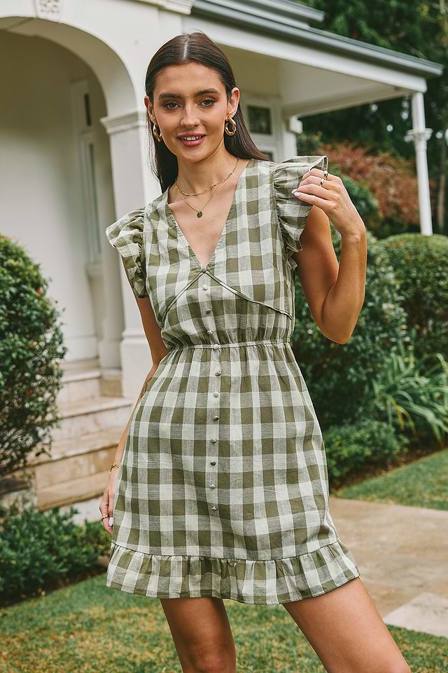 green buffalo plaid dress Buffalo Plaid Green Dress Kids