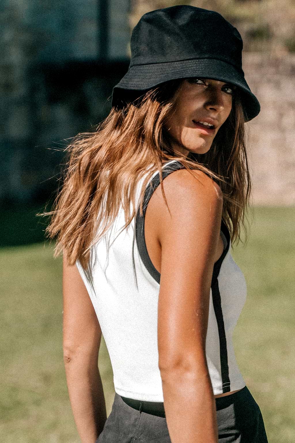 Round Neck Front Zipper Jersey Top