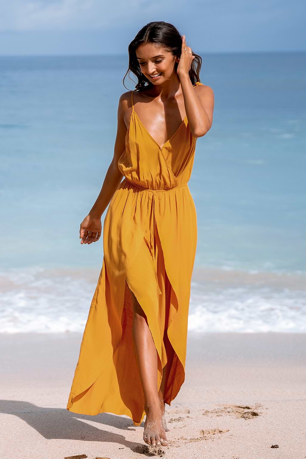 Rust Tulip Hem Jumpsuit
