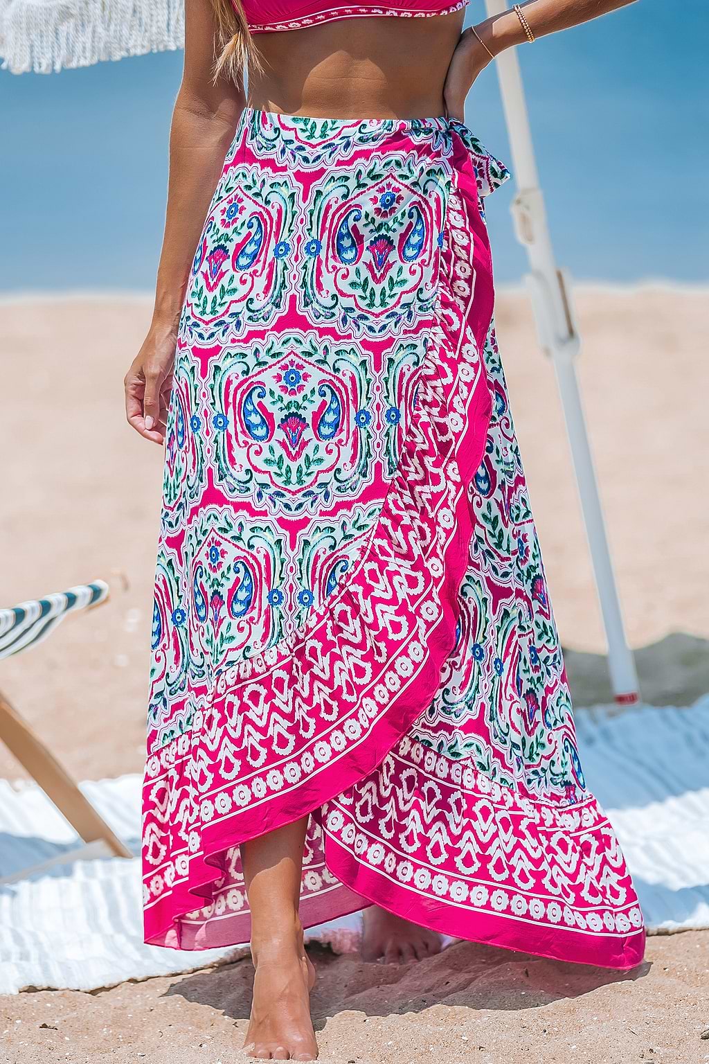 Paréo cover up boho rose