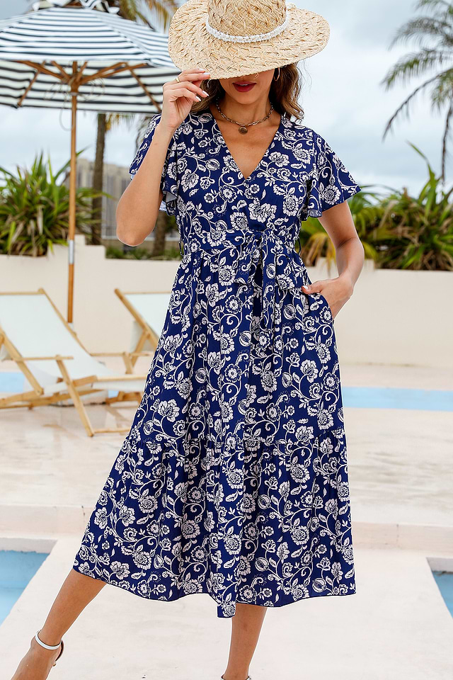 princess polly baby blue dress Blue and White Dresses