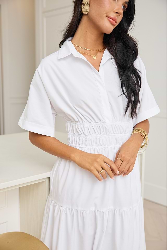 chinese dress ladies White Maxi Dress Short Sleeve Cut Out