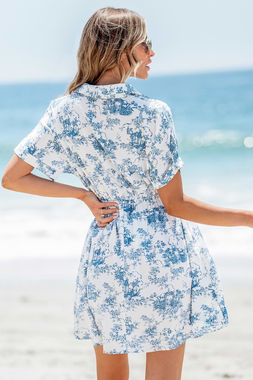 Floral Collared Mini Dress