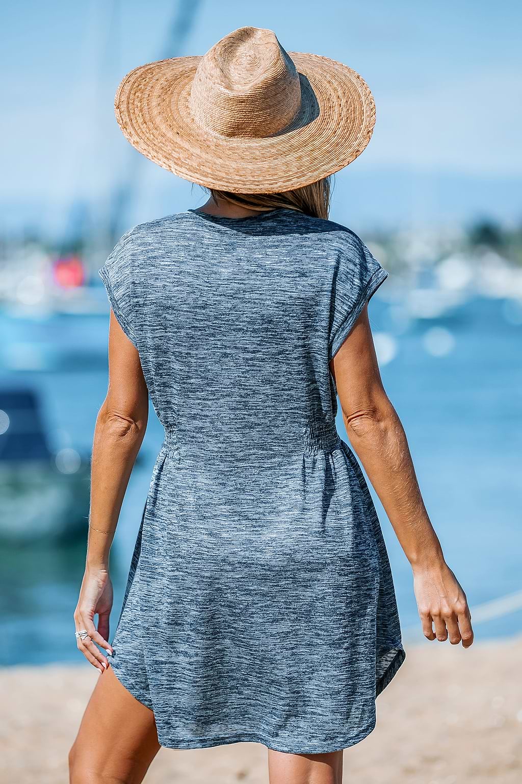 Smocked Mini Cover-Up Dress