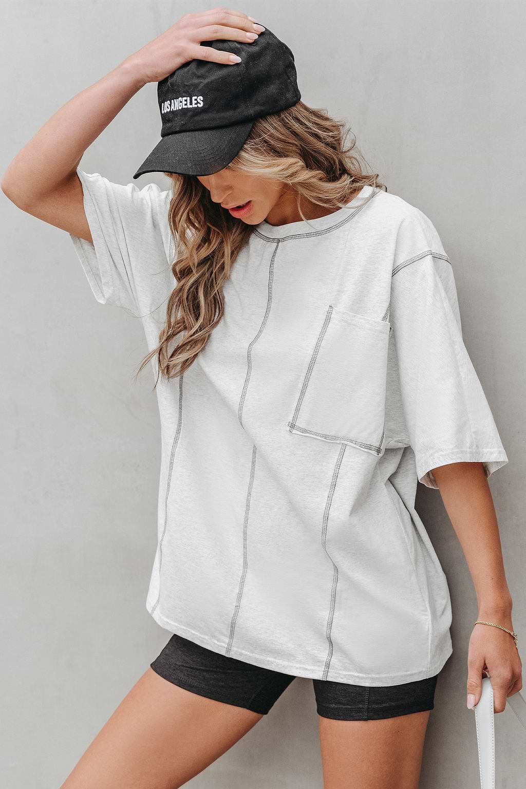 Contrast Stitch Oversized Tee