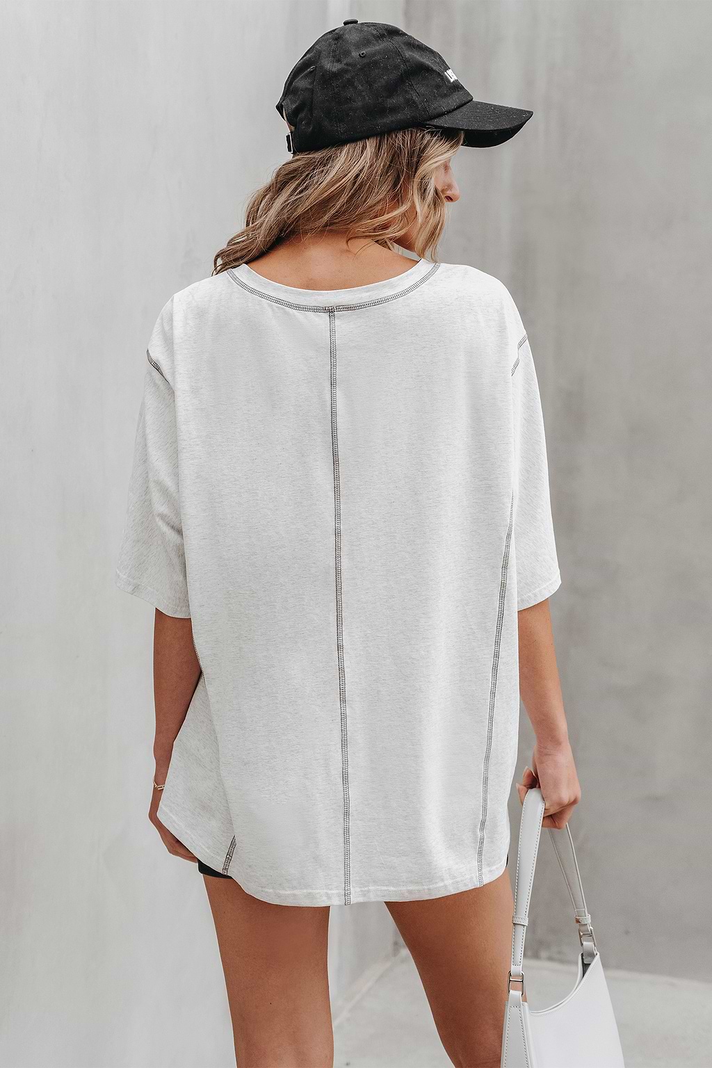 Contrast Stitch Oversized Tee