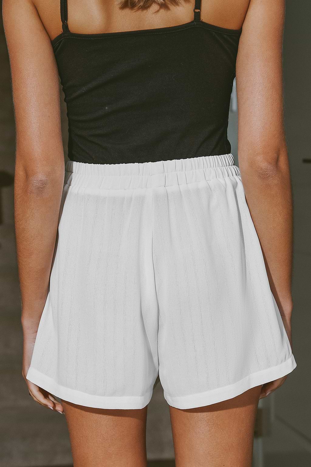 White High-Rise Shorts