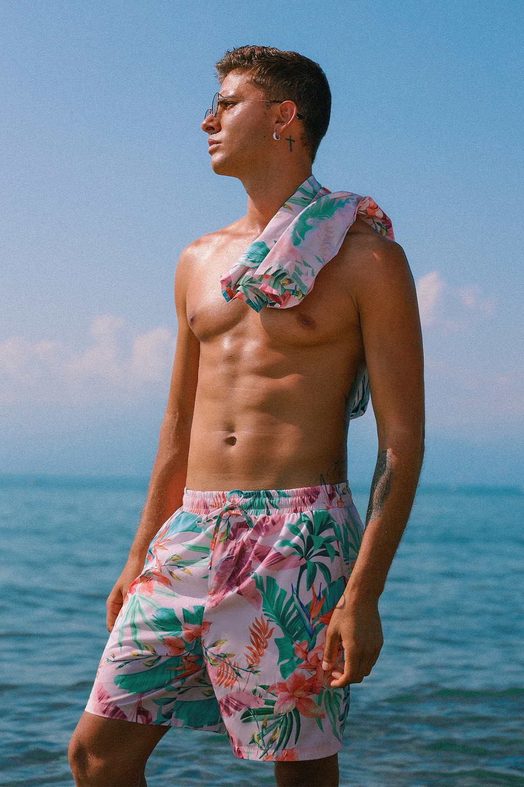 Floral Print Board Shorts