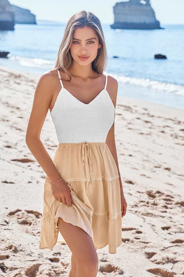 cami mini dress white White Dress - Cami Dress - Babydoll Dress