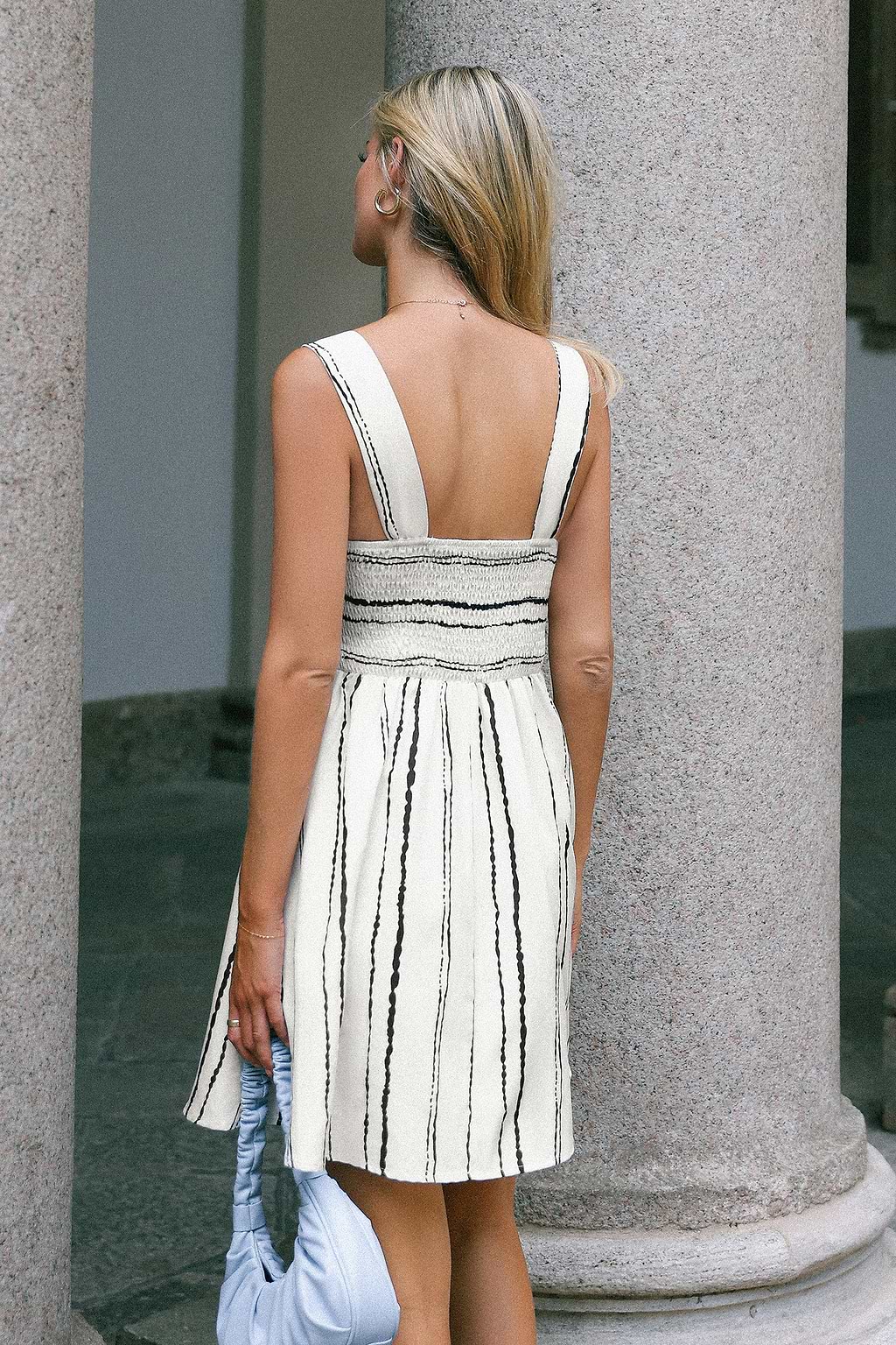 Square Neck Sleeveless Mini Dress