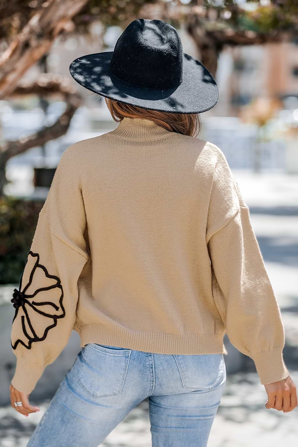 Khaki Long Sleeve Turtleneck Sweater