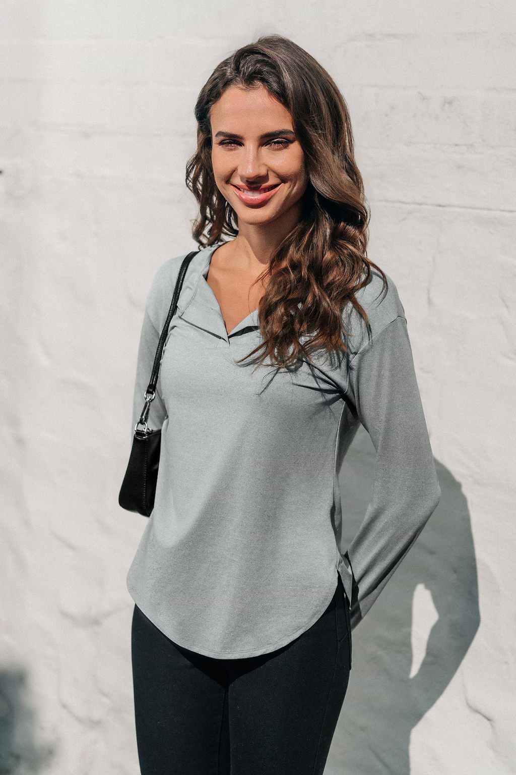 Light Grey Long Sleeve Jersey Tee