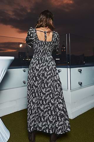 Dress Robe Maxi Noire Maxi Dress Robe Longue Noir Fleuri Robe