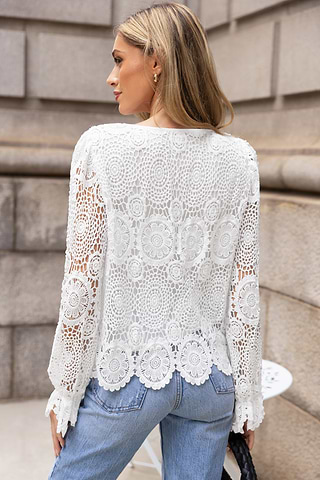 Blouse Blanche Chimie Lycee CUPSHE Chemisier Transparent U00e0