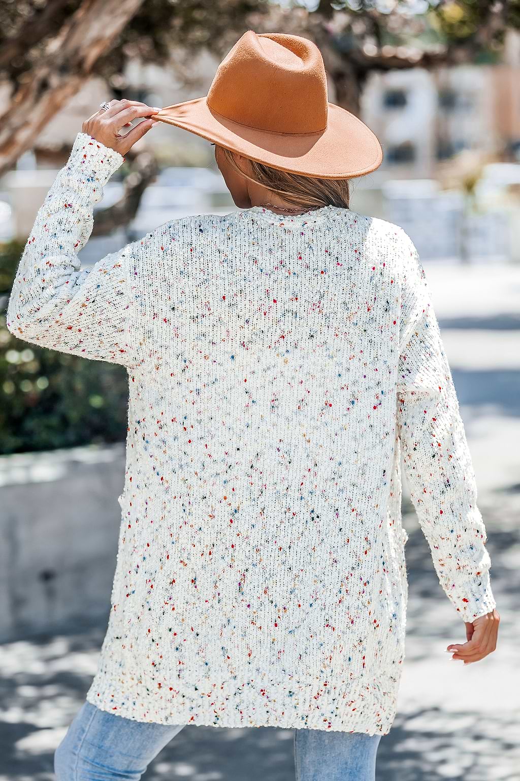 Confetti Knit Long Sleeve Duster Cardigan