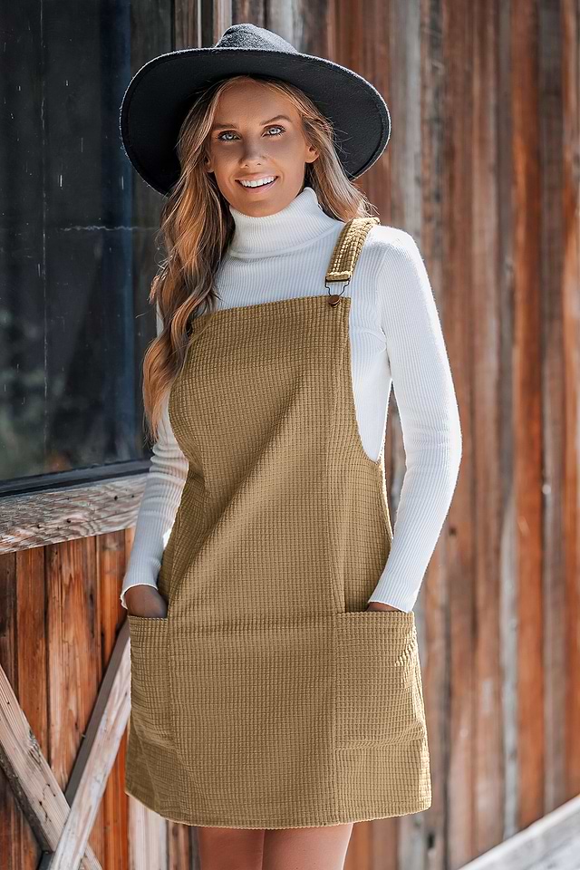 overall dress brown Snow Wash Twill Overall Dress Brown main image 0