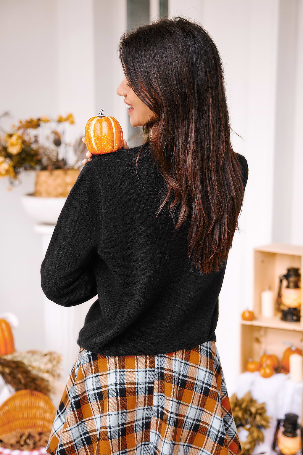 Black Evil Jack-O-Lantern Long Sleeve Sweater