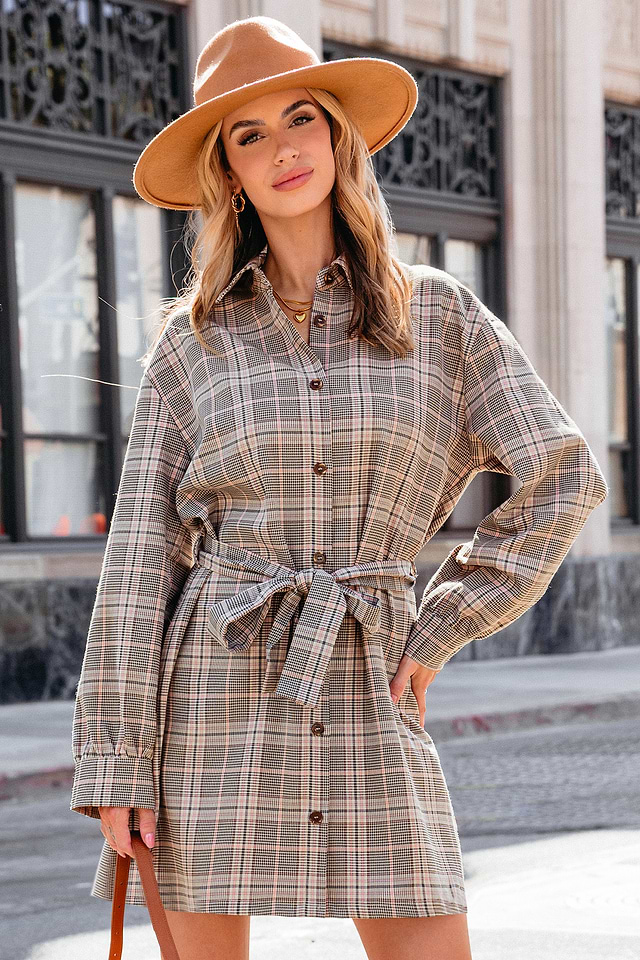 shein long sleeve maxi dress SHEIN Modely Women's Solid Color Simple Daily Long Sleeve Dress Party |  Dress main image 1