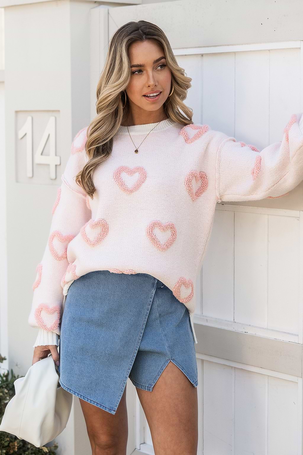 Denim Wrap Hardware Notched Hem Mini Skort