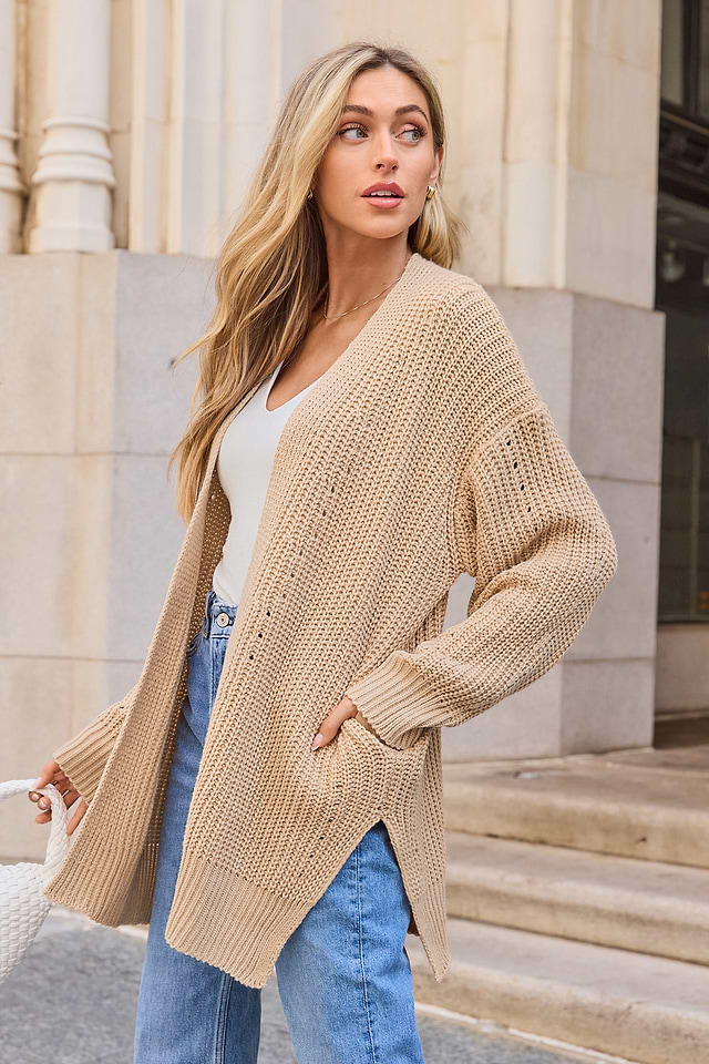 Maxi Cardigan Camel Long Cardigan Sweater Longline Cardigan Maxi